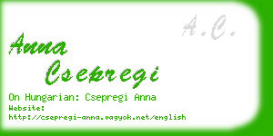 anna csepregi business card